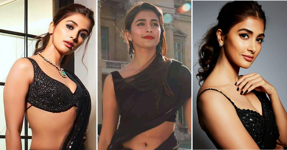 ब्ल्याक ड्रेसमा पुजा हेग्डेको ग्ल्यामरस लुक (फाेटाे फिचर)