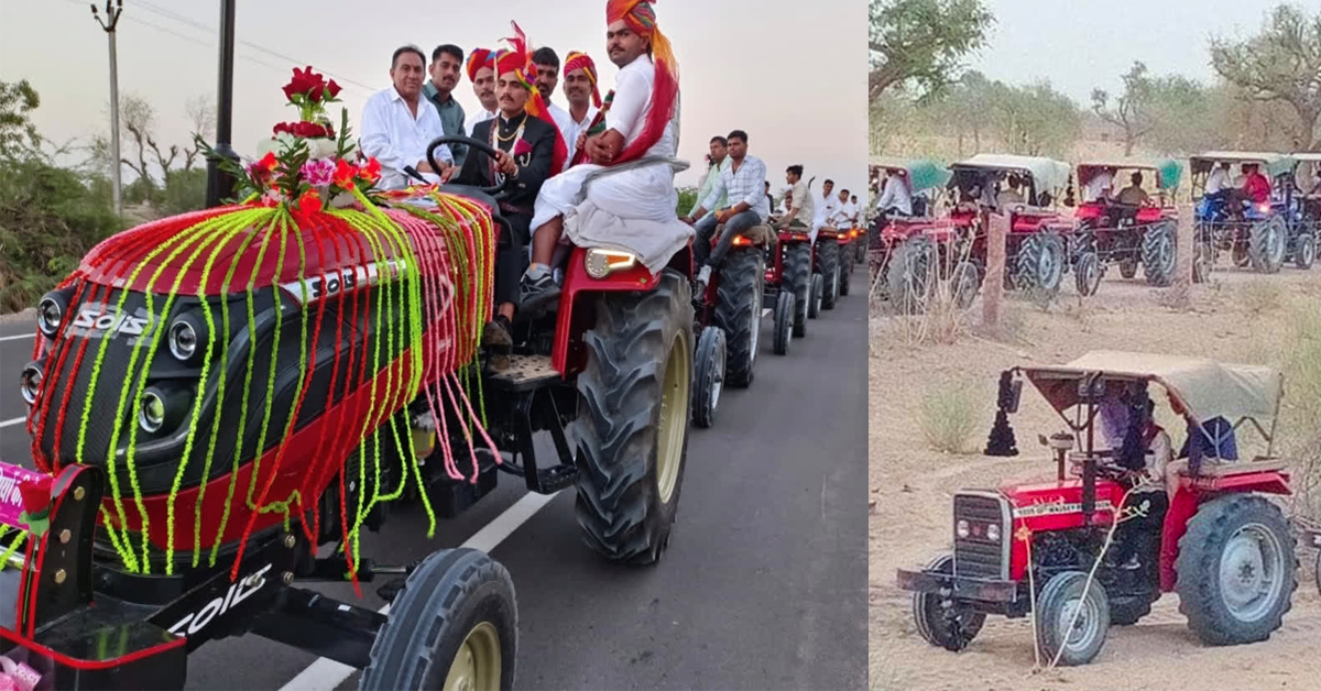 आफै ट्याक्टर चलाएर बेहुला कन्याको घर पुगेपछि …